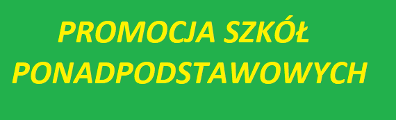 PROMOCJA SZKÓŁ PONADPODSTAWOWYCH